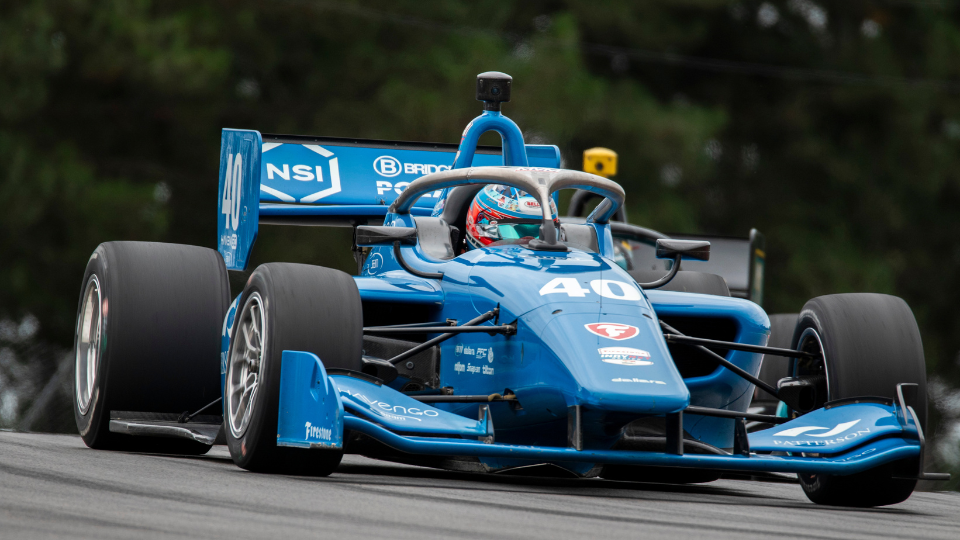 Indy NXT cars race through Mid-Ohio Sports Car Course