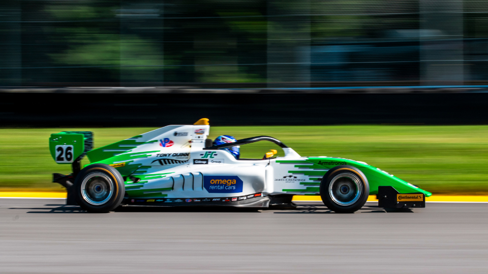 Indy NXT cars race through Mid-Ohio Sports Car Course